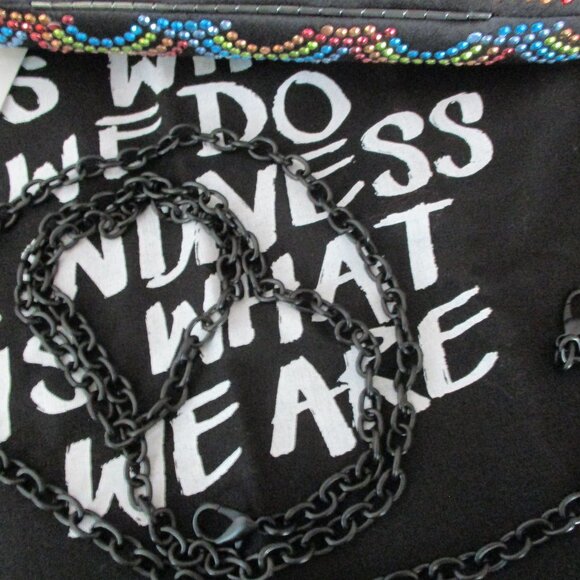 KURT GEIGER LONDON Rainbow Crystal Clutch + Removable Chain Shoulder Strap NWT - Picture 11 of 12